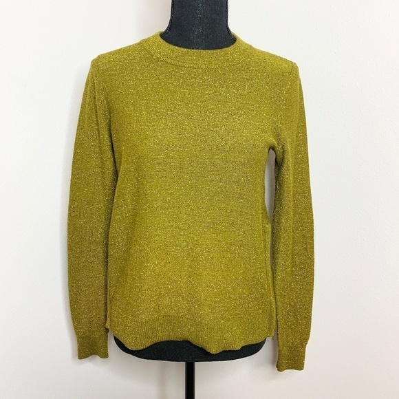 H&M Conscious Shimmer Olive Sweater - Picture 1 of 5